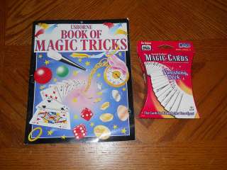 Usborne Book of Magic Tricks and Cadaco Vanishing Deck Magic Cards 