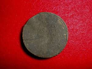 Rare Unusual Token dug in Savannah Ga From The Red Store  