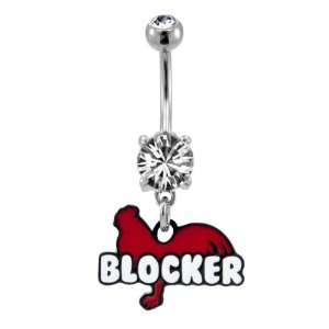   with Dangling Rooster and Blockers Belly Ring   Sold Individually