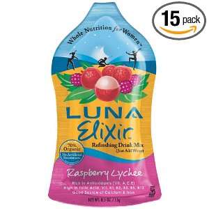  Luna Elixir, Organic Drink Mix, Raspberry Lychee, .5 Ounce 