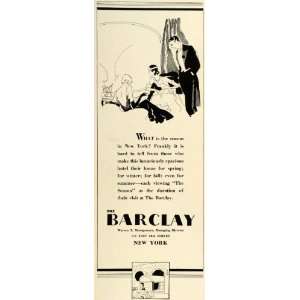 1932 Ad Inter Continental Barclay Hotel Luxury Resort New York Art 