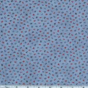  45 Wide Moda American Primer School Boy Blue Fabric By 
