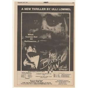  1980 The Boogey Man Movie Promo Trade Print Ad (Movie 