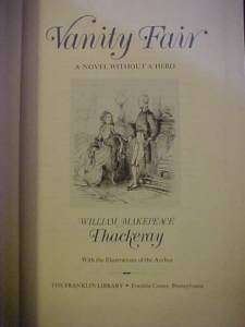 1981 FRANKLIN LIBRARY BOOK VANITY FAIR by Thackeray  