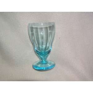   Blue 5 3/8 in 10 oz. Water Goblets Stem Gorgeous Depression Glass