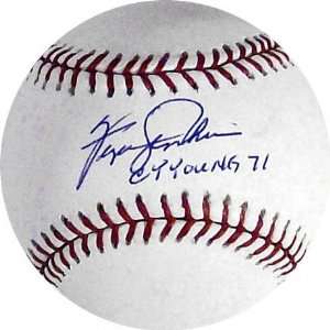  Fergie Jenkins Autographed Rawlings MLB Baseball with Cy 