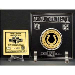  Highland Mint Indianapolis Colts 24Kt Gold Game Coin 