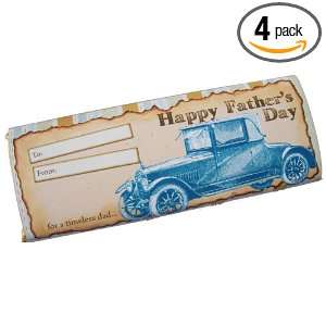   Fathers Day Retro Car Dark Chocolate Candy Bar, 2.5 Ounce (Pack of 4