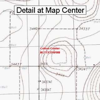   Topographic Quadrangle Map   Cotton Center, Texas (Folded/Waterproof