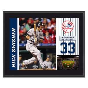 New York Yankees Nick Swisher 10 1/2 x 13 Sublimated Plaque by Mounted 