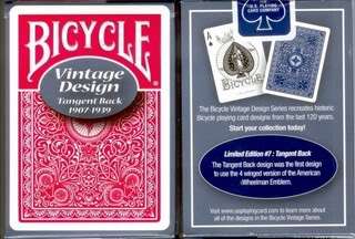 12 Vintage Bicycle Tangent Back Playing cards 808  