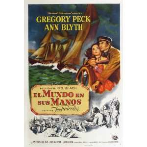  The World in His Arms (1952) 27 x 40 Movie Poster Spanish 