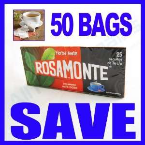 Rosamonte Yerba Mate Cocido Green Tea Argentina Bags 50 Herb Cocido 