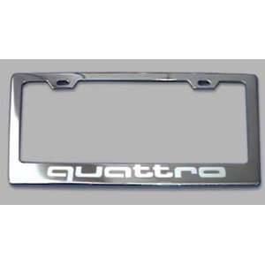 Audi Quattro Chrome License Plate Frame
