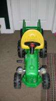 Green Yellow John Deere Ride On Tractor Trailer Pedals Made in France 