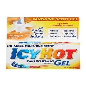  Icy Hot Vanishing Scent Pain Relieving Gel No Mess Sponge 