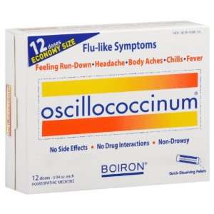 Boiron Oscillococcinum, Quick Dissolving Pellets, Economy Size, 12 ct.