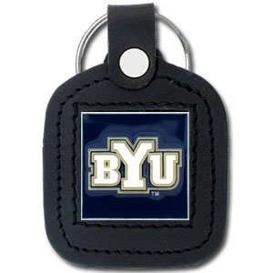 Brigham Young Cougars Leather Square Key Ring   NCAA College Athletics 