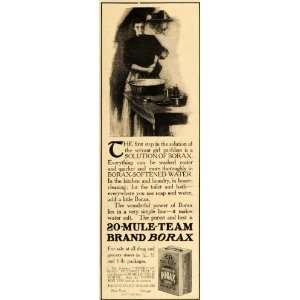  1904 Ad Pacific Coast Borax 20 Mule Team Cleaning Products 