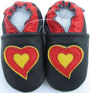 shoeszoo soft leather toddler shoes hearts black 3 4y  
