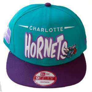   Charlotte Hornets Snapback Hat Cap   Teal Purple