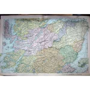  MAP 1907 SCOTLAND DUNDEE ABERDEEN INVERNESS MORAY FIRTH 