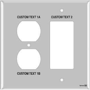  Engraved Switchplate with Light Switch Labels 1 Duplex 1 Decora 