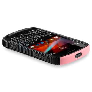   Pink Hybrid Hard Case+Privacy LCD+Cable For BlackBerry Bold 9900 9930
