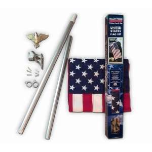    Boxed U.S Flag Kit With Spinning Pole Patio, Lawn & Garden