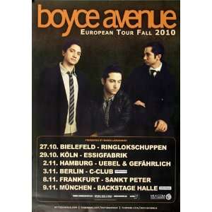 Boyce Avenue   All We Have Left 2010   CONCERT   POSTER from GERMANY 