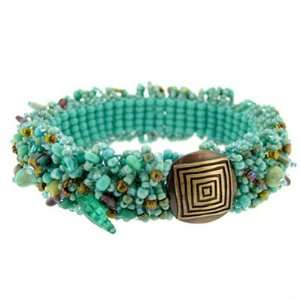    Turquoise Caterpillar Bead Bracelet Kit Arts, Crafts & Sewing