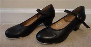 BLOCH Black Leather Mary Jane Techno Tap Shoes Size 7.5 M  