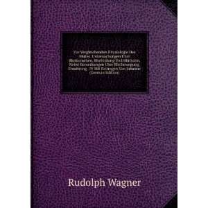   IV Mit Beitragen Von Johanne (German Edition) Rudolph Wagner Books