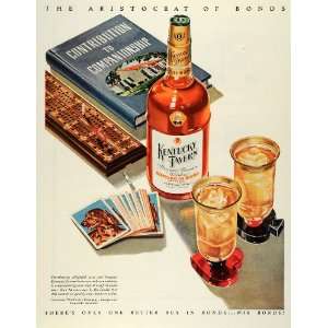  1945 Ad Kentucky Tavern Bourbon Whiskey Cribbage Games 