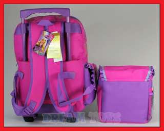 16 Disney Tangled Rapunzel Rolling Backpack and Lunch Set   Bag Girls 