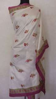 Hand Printed, India, Block Print, Silk Shawl. Ours Only  