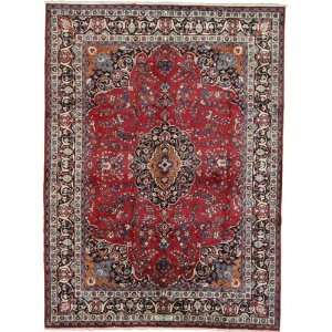   112 Red Persian Hand Knotted Wool Mashad Rug Furniture & Decor