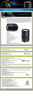 Tamron AF28 300mm F/3.5 6.3 XR Di VC LD ASPH IF for Canon 725211020011 