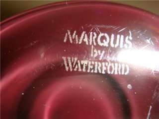 Marquis Waterford Merengue Dark Red Art Glass Vase 17in  