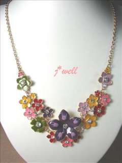 Premier Jewelry Colorful Bloom w/Crystal Pistil Necklace for 