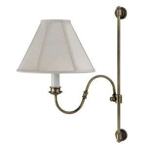   LL663 AB Library 1 Light Swing Arm Lights/Wall Lamps in Antique Brass