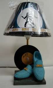 Elvis Blue Suede Shoes Lamp 13 tall  
