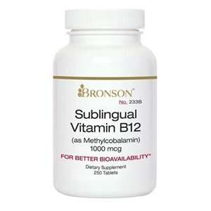 Nutritional Supplement Sublingual B12 1000 mcg 100 Tablets for 