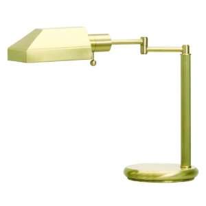   Desk Lamp with Cylindrical Metal Shade, Satin Brass