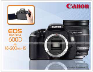 Canon D SLR EOS 600D Body + EF S 18 200mm IS Lens #D355 8714574569468 