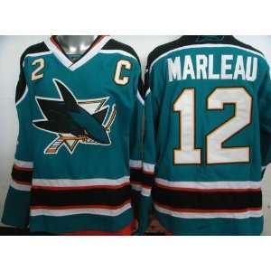  New San Jose Sharks Jersey #12 Marleau Green Hockey Jersey 