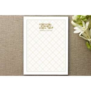  Pleasing Plaid Personalized Stationery by Karen Gl 