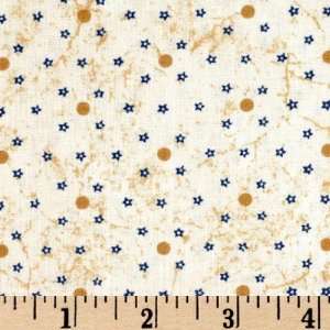   Maid of Honor Stars Blue/Tan Fabric By The Yard Arts, Crafts & Sewing