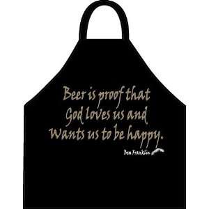  Benjamin Franklin    Beer is Proof Apron Kitchen 