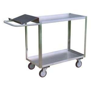  Two Shelf Stainless Steel Cart With Writing Shelf